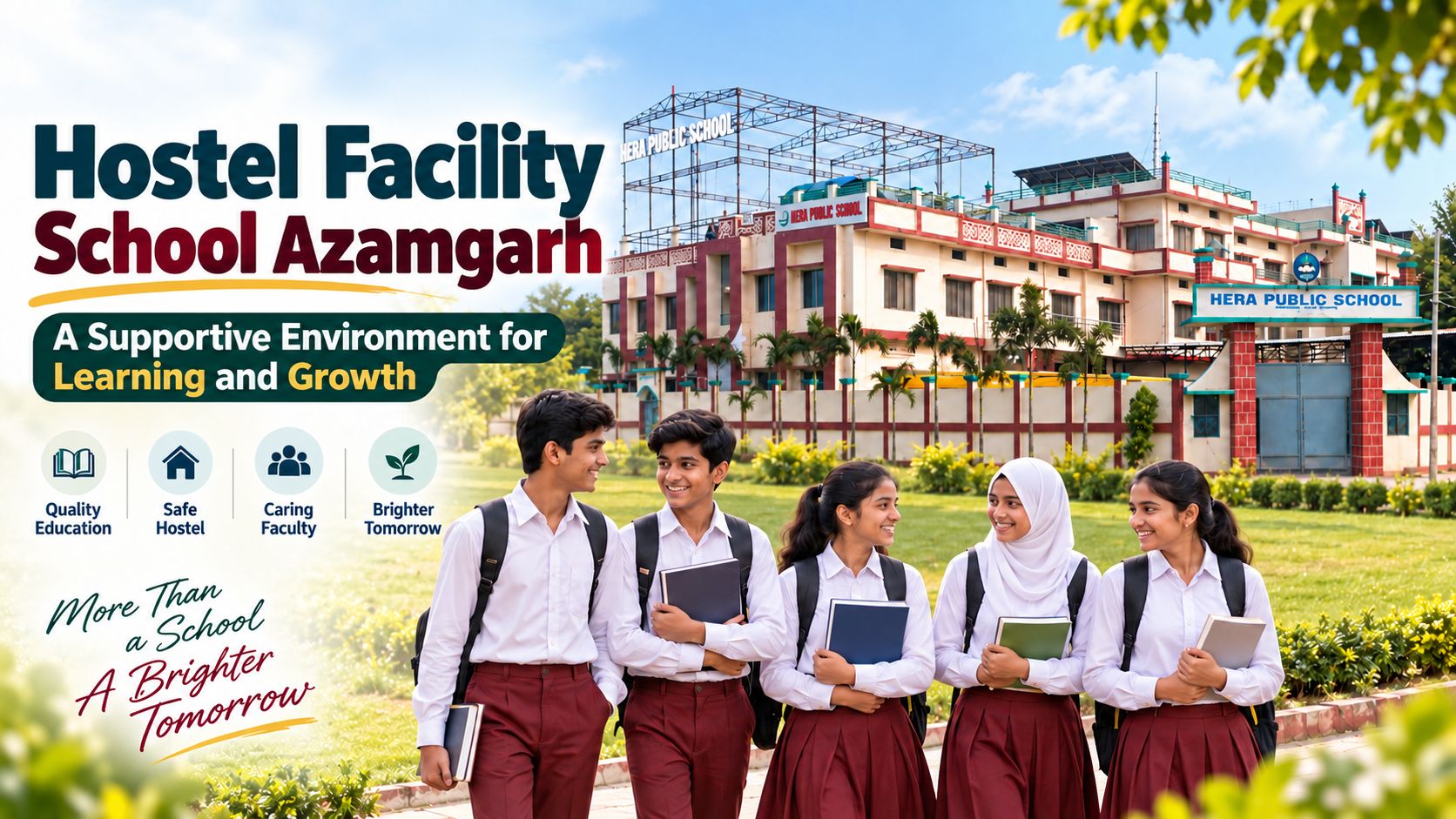 Hostel facility school in Azamgarh at Hera Public School